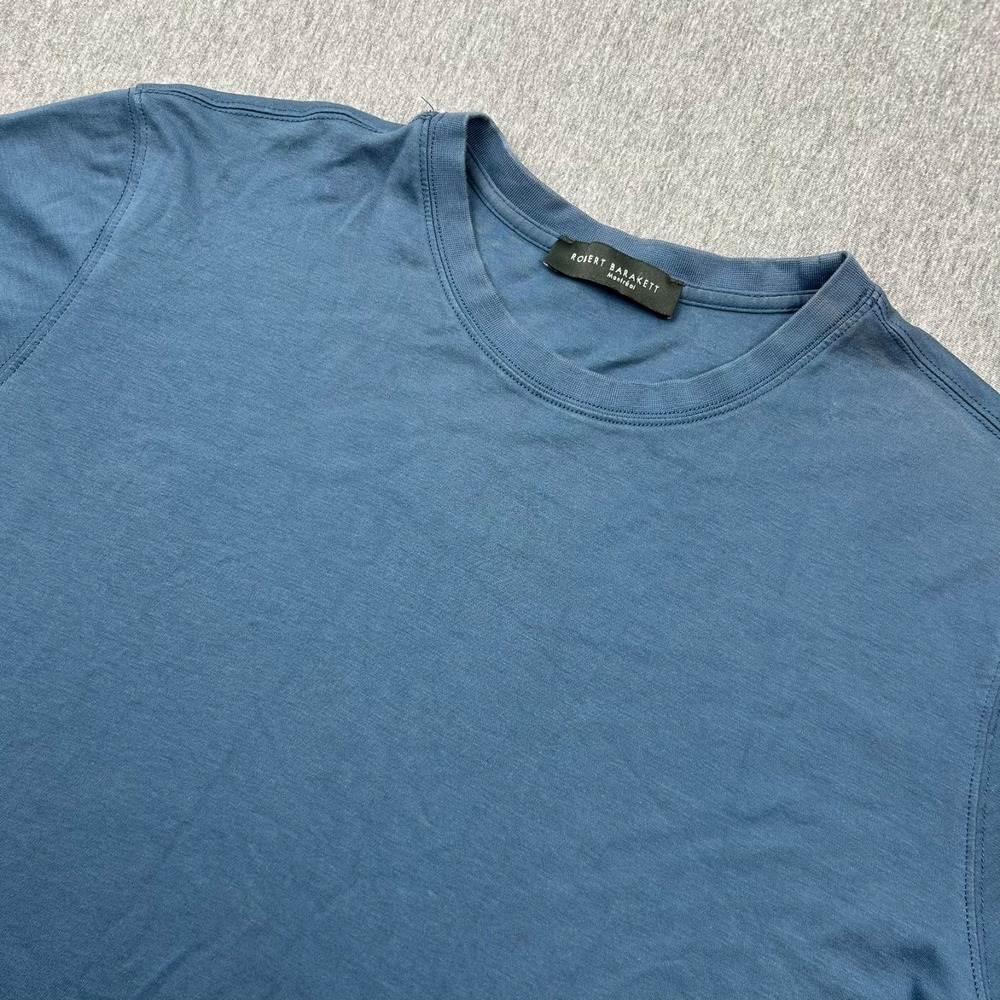 Robert Barakett Short Sleeve Tshirt‎ Mens Large? Blue Pima Cotton *FADE*